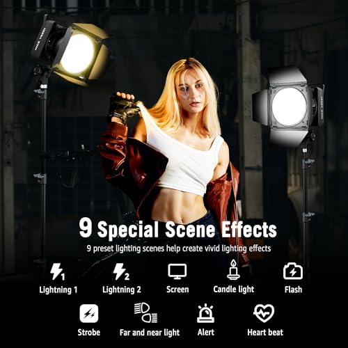 Lampe vidéo RVB 125W éclairage continu photographie studio - 4
