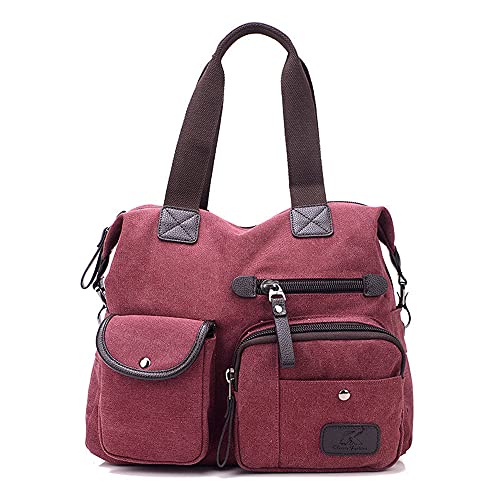 Sac à main multi-poches en toile pour un rangement optimal en voyage