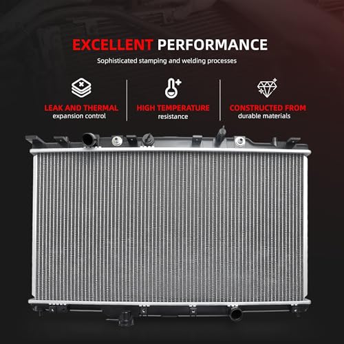 AxleyHub Engine Coolant Radiator Fits for Honda CR-V L4 2.4L 2002 2003 2004 2005 2006, for Element L4 2.4L 2003 2004 2005 2006, OE Replacement 2744, 19010PZDA51, HO3010193, CU2443 by AxleyHub - Image 5