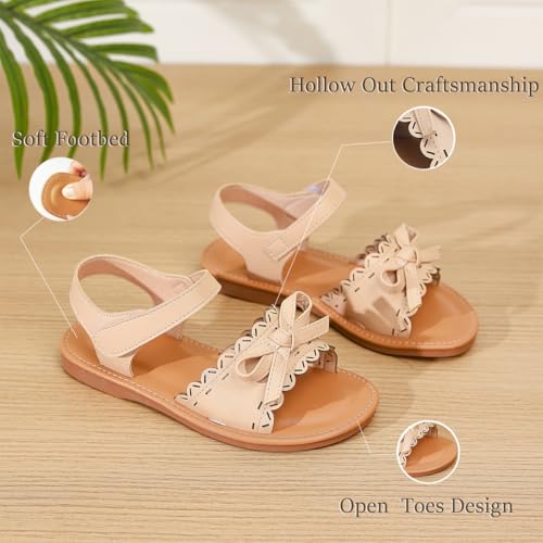 Image of Toddler Girls Sandals Summer Flats Dress Shoes for Baby Little Kids Girl