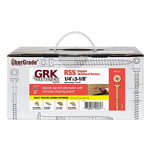 Image of GRK 10161 1 /4 inch x 3-1 /8 inch RSS RUGGED STRUCTURAL SCREWS 500 Count