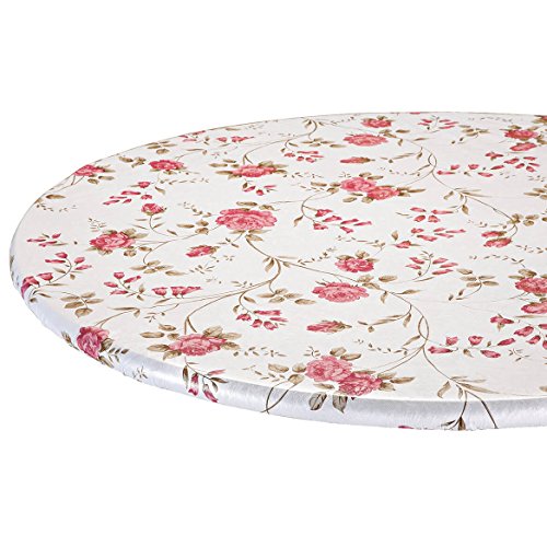 Rose Trellis Elasticized Vinyl Table Cover