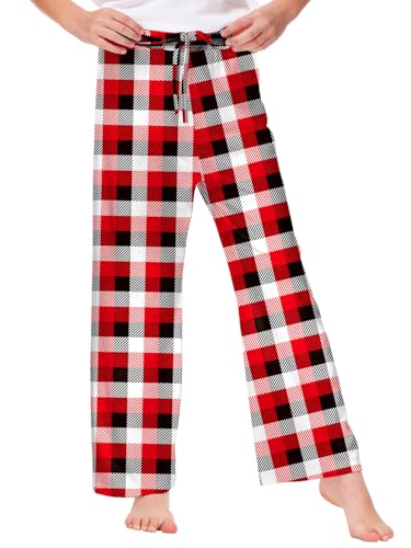 Image of Remimi Girl Boy Plaid Pants Drawstring Summer Casual Loose Bottoms 5-14 Years