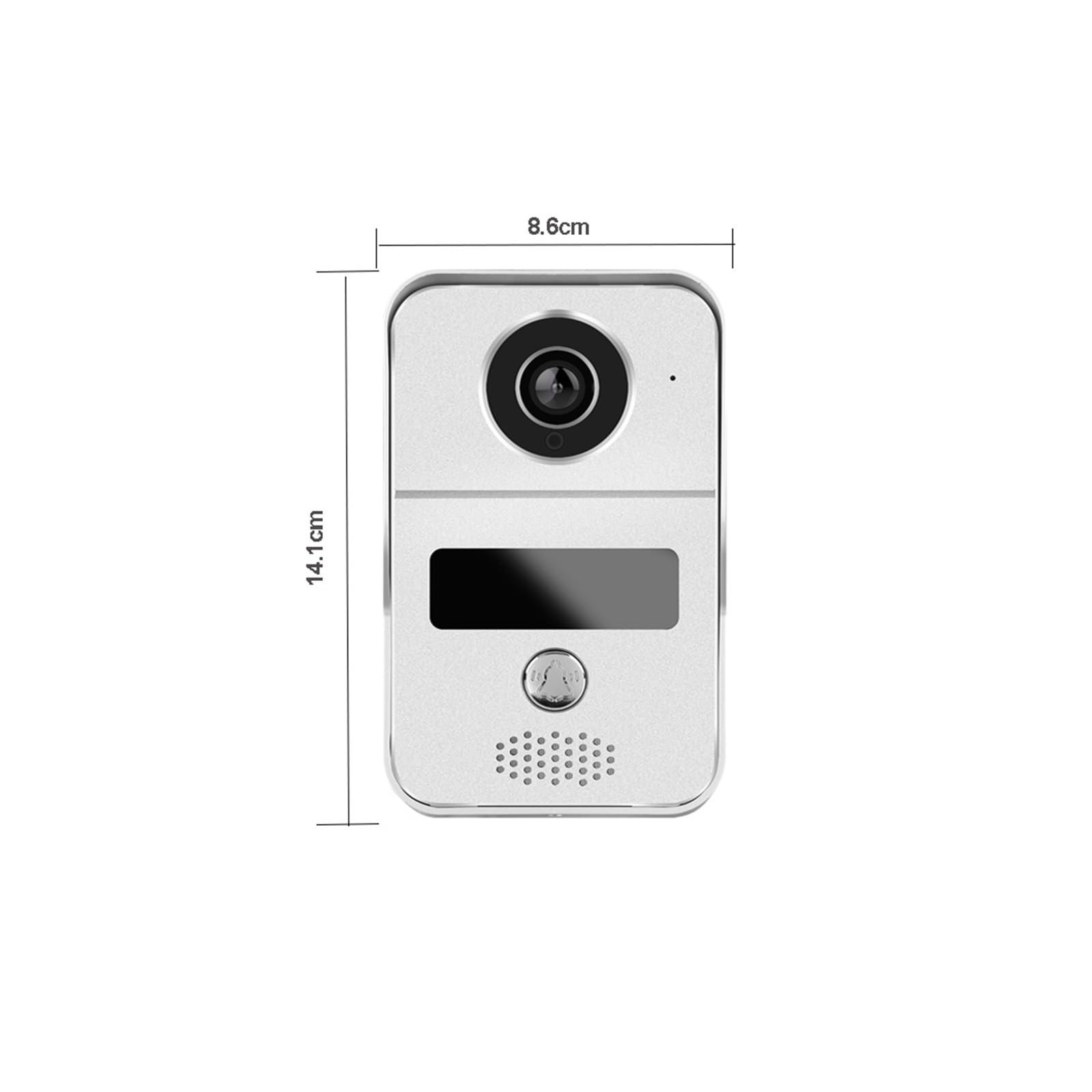 Videocitofono Wireless Wifi For Smart Home Campanello Monitor Touch Screen Da 7 Pollici Pannello 1080P Ampia Gamma di Ambienti Domestici(2 Monitors 2 Panels Add 32G TF Card)