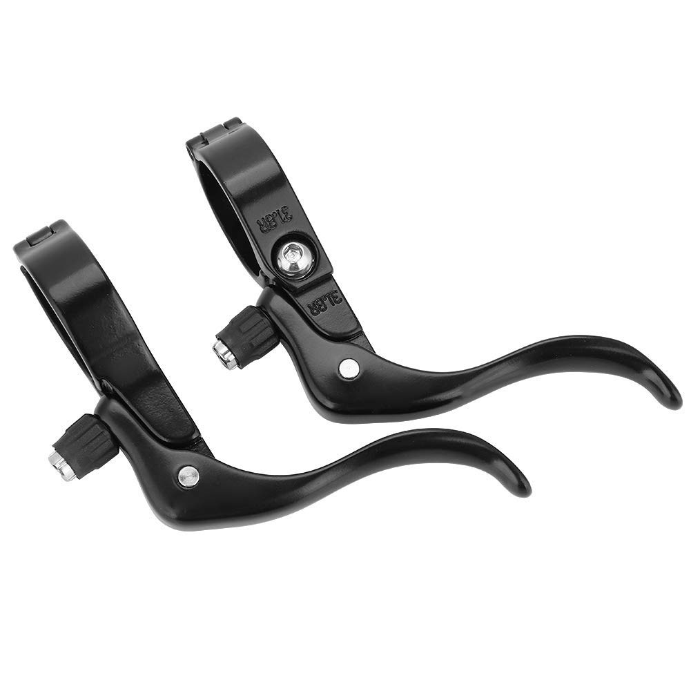 Alomejor Leve Freno Bici, 1 Paio Breve Leve Freno E Frizione Lega Leggera in Alluminio 31,8 Mm per Bici da Strada (Black)