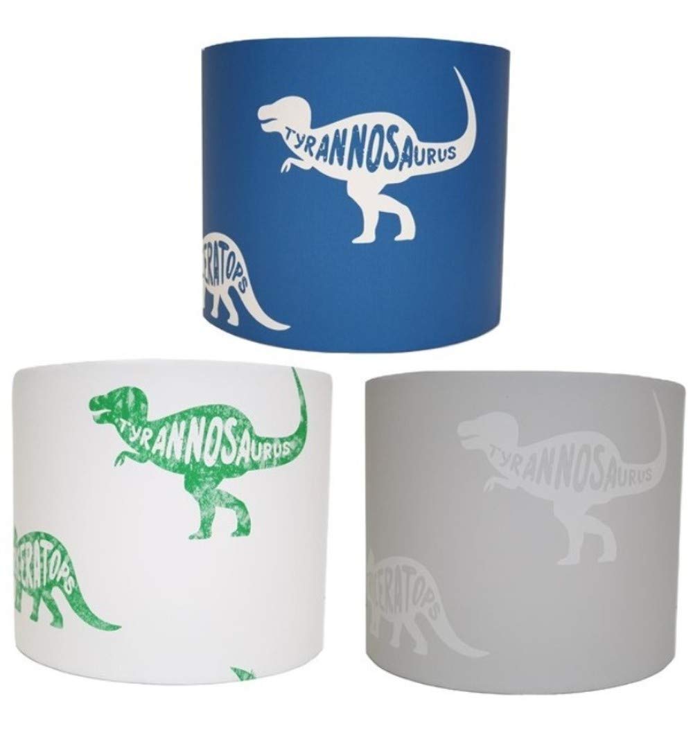 Dinosaur Lampshade or Ceiling Light Shade Blue Grey White Kids Bedroom Decor Accessories