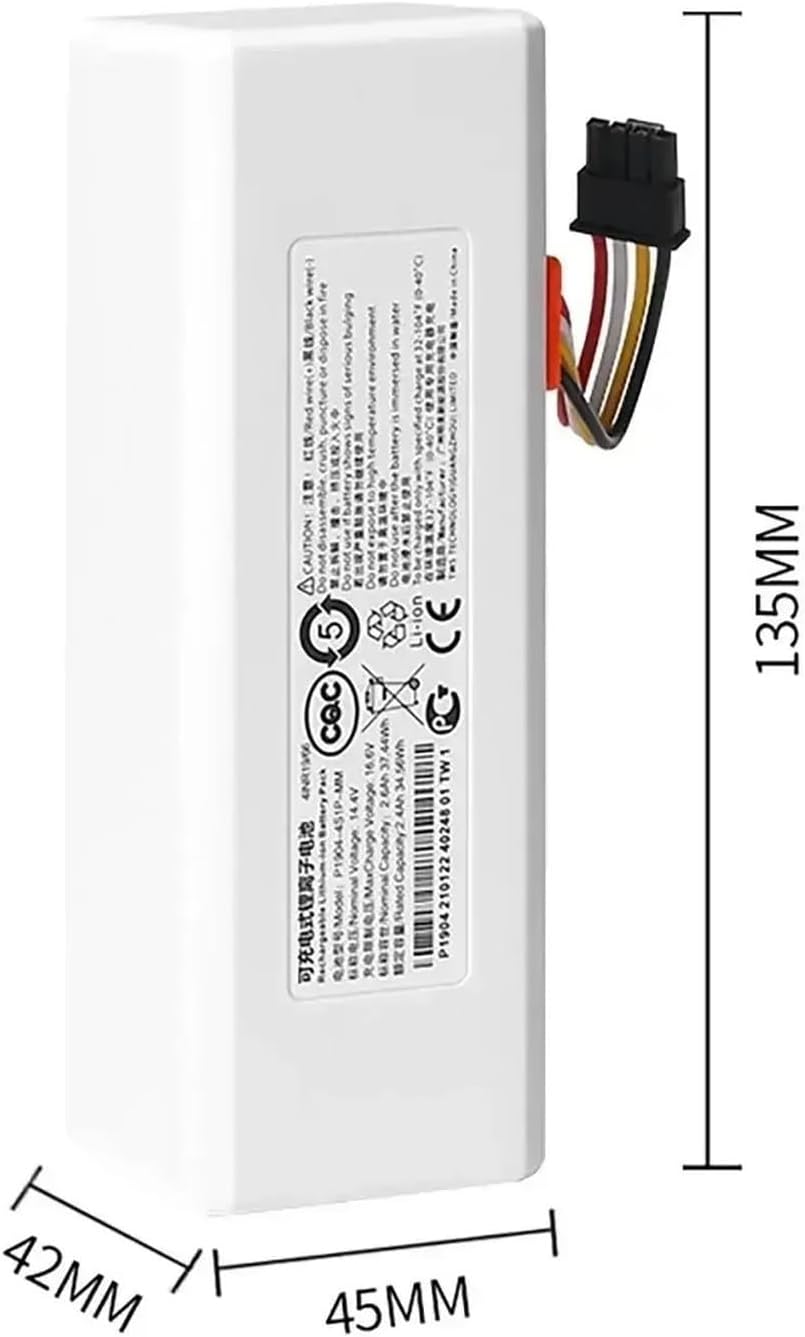 14.4V Vacuum Cleaner 1C Battery 5600mAh Compatible for XIAOMI Robot Vacuum Cleaner Mija 1C STYTJ01ZHM Robot Vacuum Cleaner 1C Battery(2600mAh)