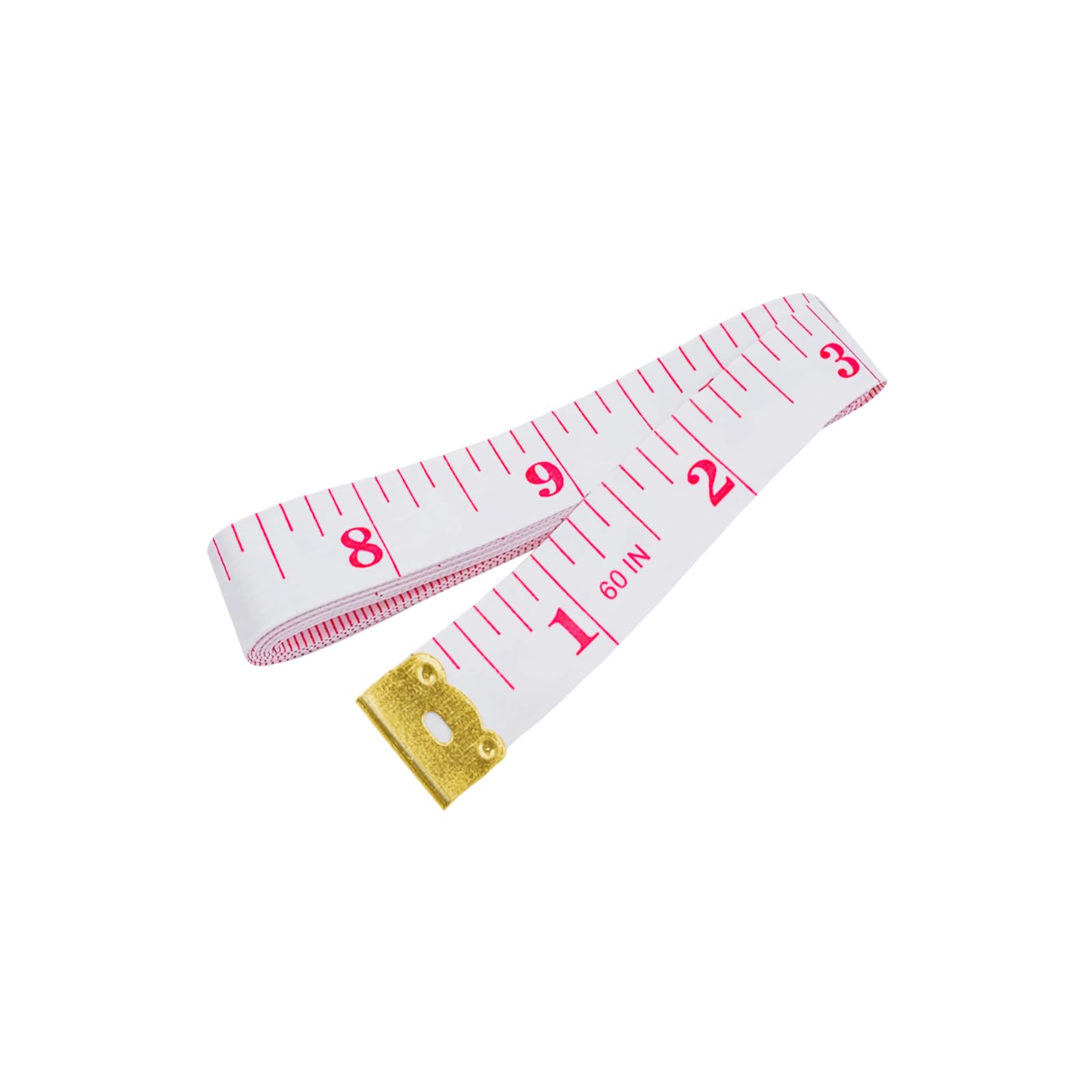 GDMINLO Tape Measure Double Scale Body Sewing Soft Flexible Tailor Craft Vinyl Ruler for Weight Loss Medical Body Measurement, Has Centimetre Scale on Reverse Side 60-inch（Red on White）