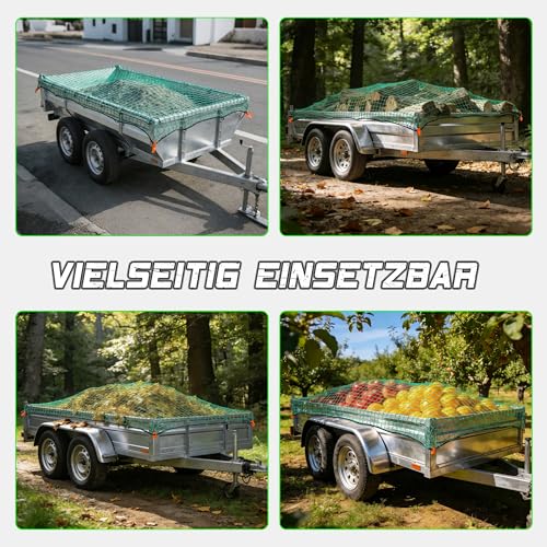Filet de sécurité 2x3m pour remorque haute résistance 780N avec accessoires - 7