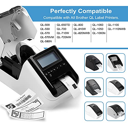 COLORWING Compatible Brother DK-1201 Standard Address Shipping Labels 29mm x 90mm(1.1" x 3.5") Die-Cut Papers for Brother QL-800 QL-710W QL-810W Printer, 6 Rolls+1 Reusable Frame,  image 5