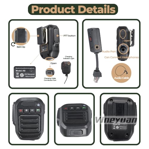 Radio móvil inalámbrico K8 Bluetooth altavoz micrófono bidireccional K Plug 6