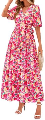 PRETTYGARDEN Women's Summer Maxi Dress 2025 Resort Wear Boho Flor...