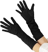 Ave Cute Flower Pattern UV Gloves, Arm Warmer, Short, Long, Middle Length, Skin-friendly, Soft Material, Cotton, UV Protection, UV Protection, Arm Cover, Sun Protection, Present, Gift Case Included