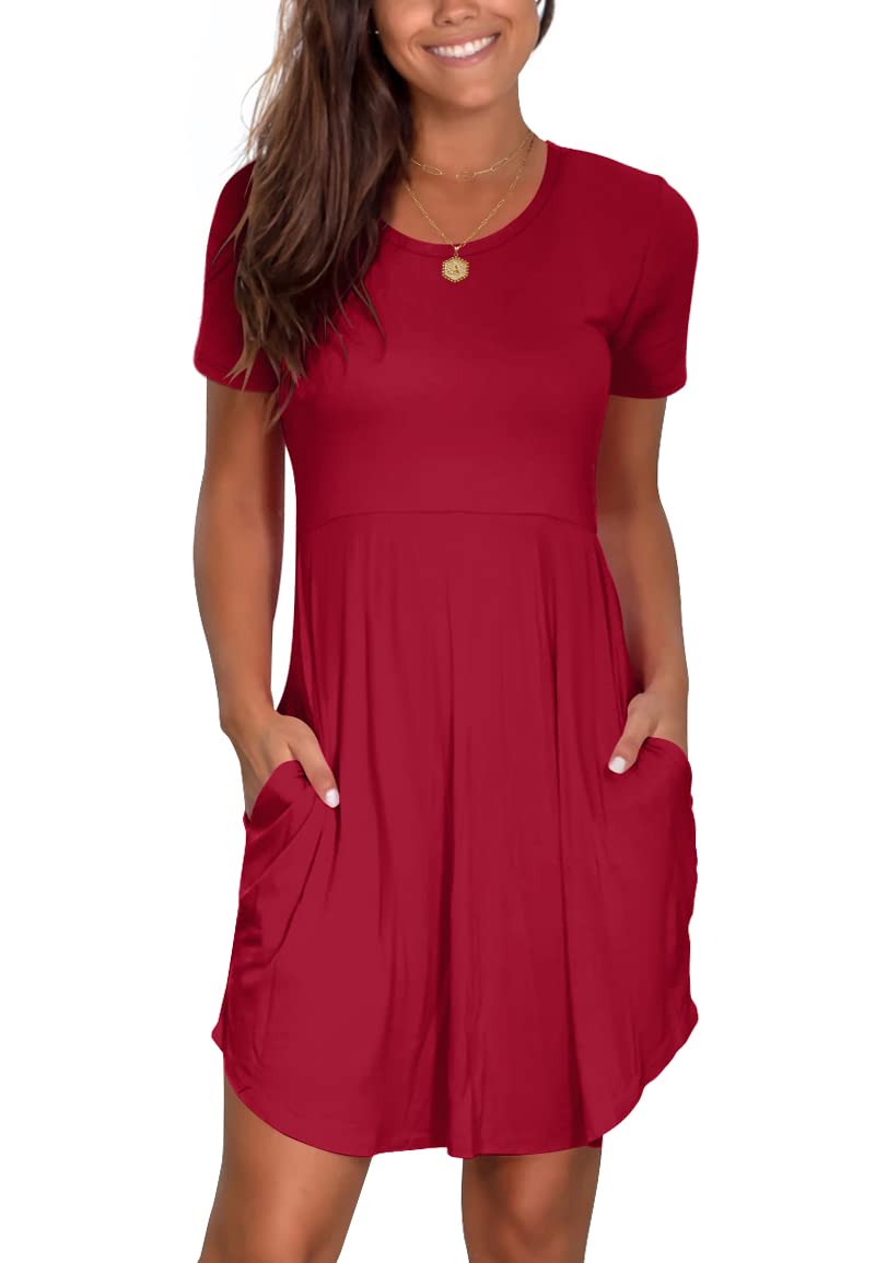 Nova In Sky Women's 2026 Casual Dresses Short Sleeve Summer Dress Loose Fit Sundress with Pockets