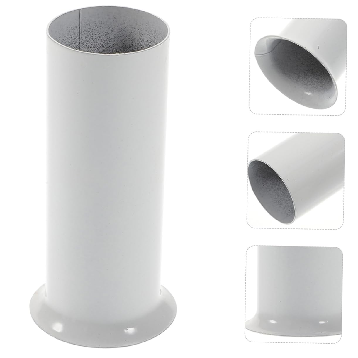 WOONEKY 15 Fundas para Portalámparas Colgantes de Metal Blanco Base Grande y Estructura Resistente para Lámparas de Cristal Hogar