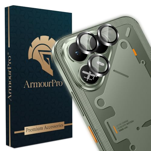 Image of ArmourPro Camera Lens Protector for Tecno Pova 8 Tough HD Individual Aluminum Alloy Rings 9H Camera Cover, Scratch-Resistant,Camera Lens Protection| Black, 1 Pack