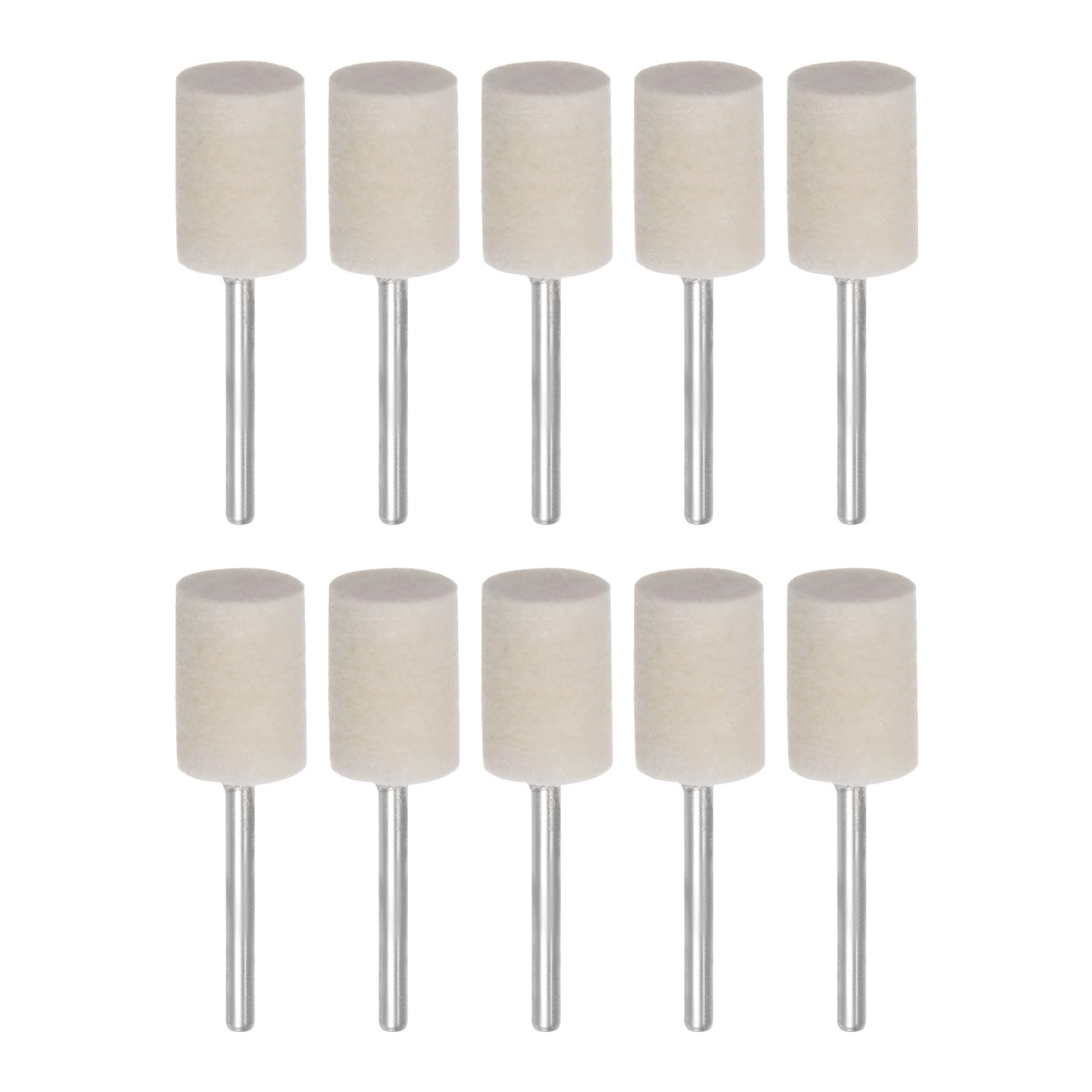 QUARKZMAN 10 sztuk filcu wełnianego punkty montażowe 12 mm głowica 1/8 cala trzpień cylindryczny bity polerskie Burrs filcowe koło polerskie do narzędzi tokarskich