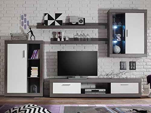 Preisvergleich Produktbild Wohnwand Mediawand Wohnzimmerschrank Anbauwand Schrankwand Wohnzimmer "Irun III"