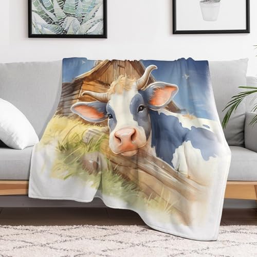 Plaid vache en flanelle douce idéal pour vos soirées cocooning - 3