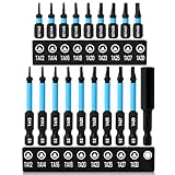 Triangle Screwdriver Bits, 19Pcs Triangle Head Screwdriver Bit Set, 25mm&60mm S2 Steel Magnetic Screwdriver Bits, 1/4' Hex-Shank Security Triangular Bits with Bit Extension Holder