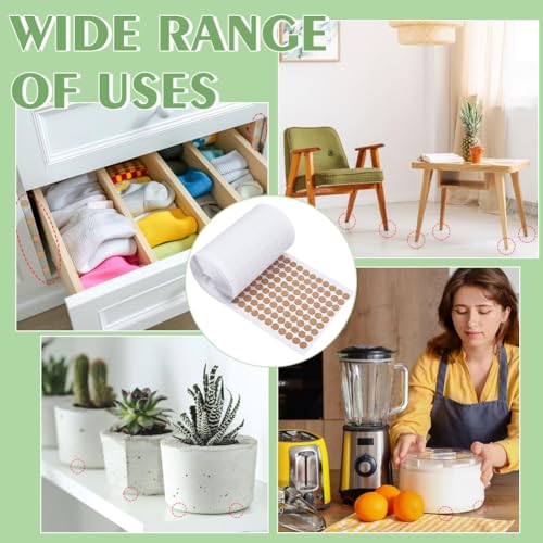 BENECREAT 2000 Stück 10x1.5 mm Selbstklebende Korkkreise, Flache Runde Korkpunkte, Korkscheiben-Korkmatte für Schränke Tischplattengegenstände rutschfeste Möbelschoner Kratzen Elektronik