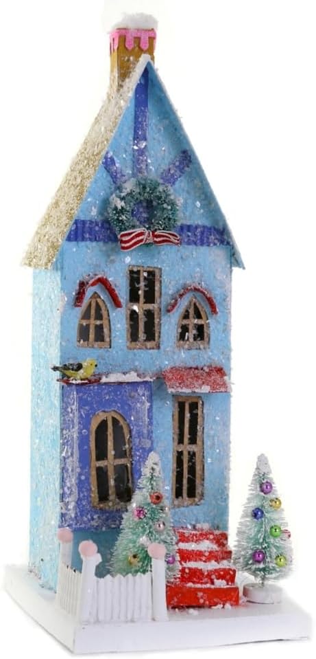 Cody Foster & Co Blue Townhouse Christmas Village Building HOU-341