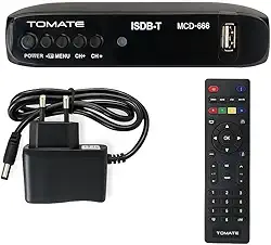 Conversor Digital Tomate MCD-666 Full HD + Antena Inclusa Gravador USB, Time Shift, Compatível com TVs Antigas e Novas