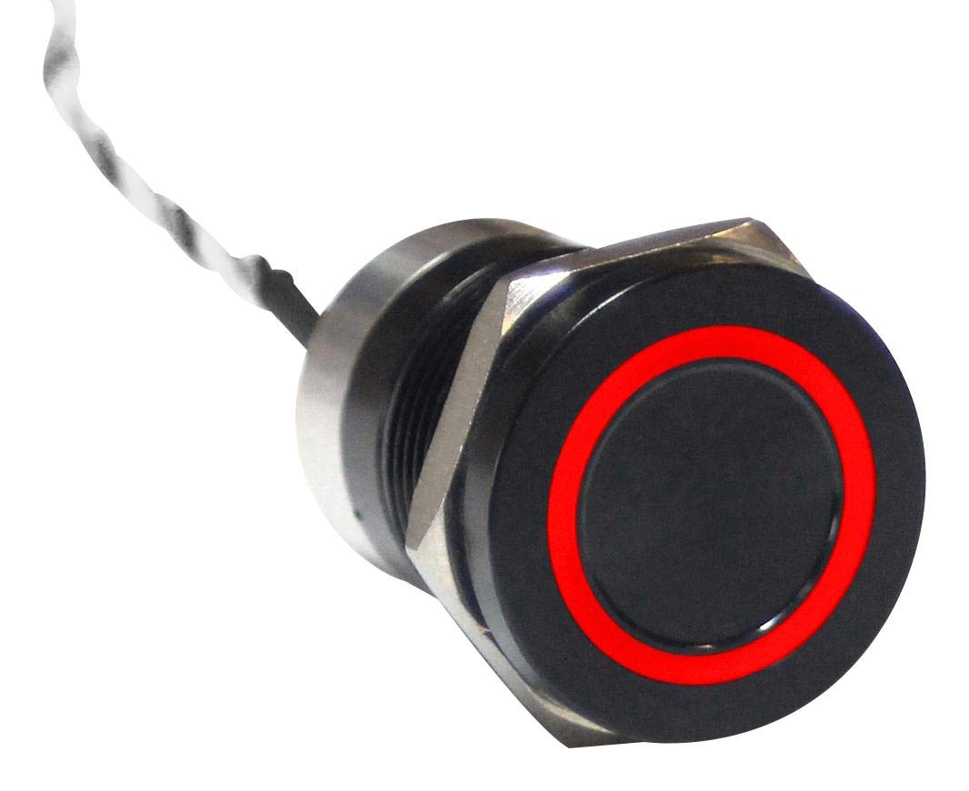 Interruttore CAPACITIVO, DPDT, 0.01A, 12V, GRN/RED, Interruttori capacitivi anti vandalo, Qty.1 | MC19LOBRG
