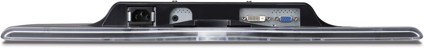 Крупний план низу view з ViewSonic VX2250WM-LED monitor's ports, including power, audio, DVI, and VGA.