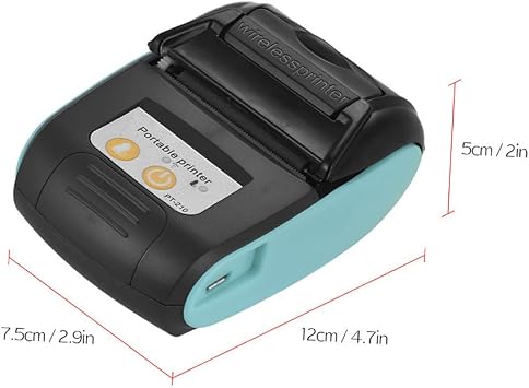 Thermal Receipt Printer, PT-210 58mm Portable Thermal Printer Handheld Ticket Bill Printer for Retail Stores Restaurants Factories Logistics Small Business,1 Paper Roll