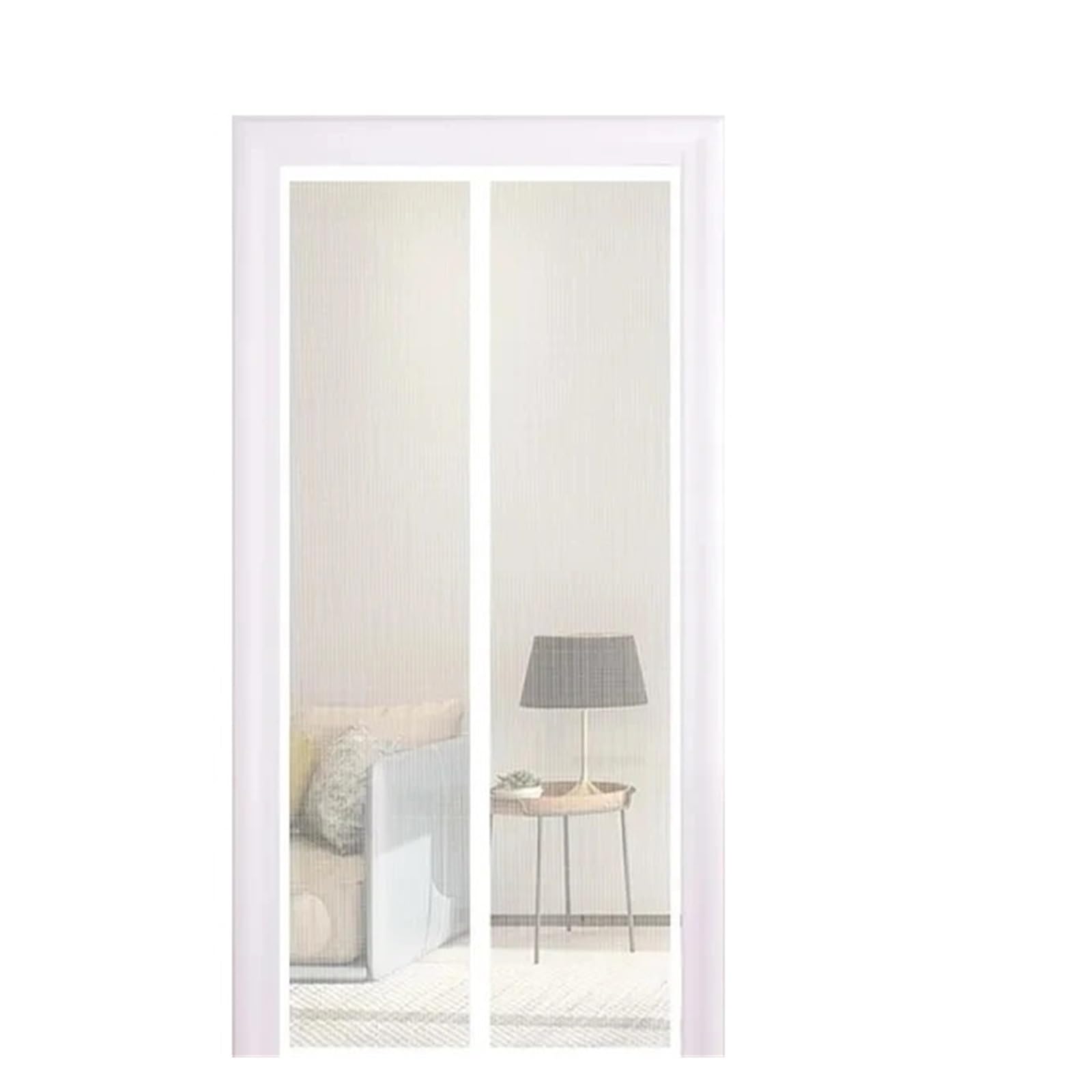 Fly Screen Door，Door Curtain， No Punching Anti Mosquito Insect Bug Automatic Closing Household Ventilation(White,120x210cm)