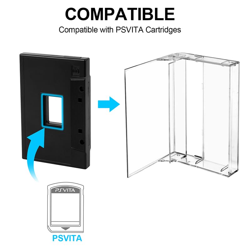 1-Pack Vita Game Card Storage Cases Compatible with Sony PlayStation Vita – Rigid 0.4mm ABS Cartridge Holders for Travel, Shelf Display & Collection Organization, Protective Cases & Dust Covers image 5