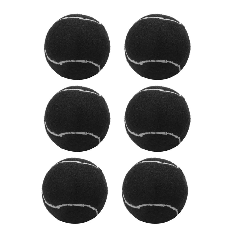 Paquete de 24 Pelotas de Tenis, Pelotas de Entrenamiento Elásticas Resistentes Al Desgaste, 66 mm, Pelota de Tenis para Práctica de Principiantes para Damas, Negro