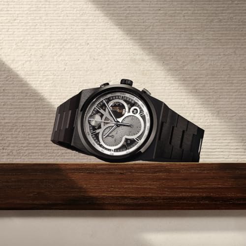 Image of Movado Bold Quest Men's Skeleton Watch - Swiss Quartz Chronograph, Link Bracelet - Classic, Modern Luxury Fashion Timepiece for Him - 40mm
