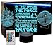 Millennium Falcon Night Light Christmas Thanksgiving Day Gift, ProCIV 3D Illusion 7 Color Multicolored Changing with USB Powered Table Desk Lamp for Children Bedroom Household Home Decoration Gift