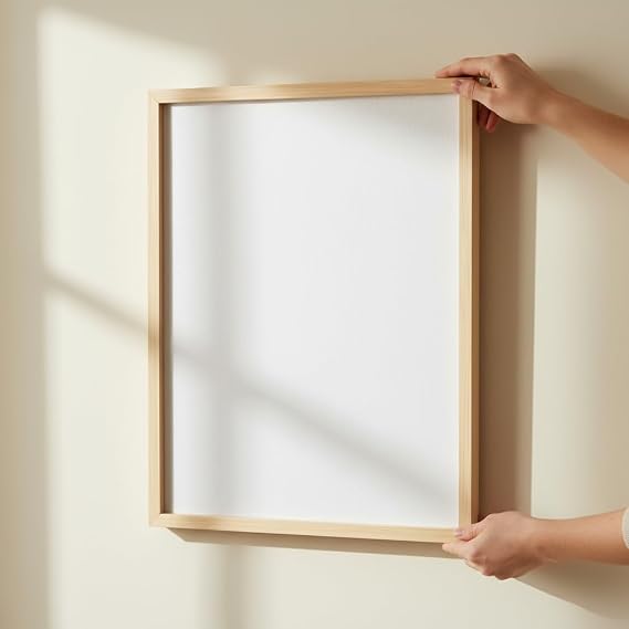Difference Introduction Premium Solid Pine Frame - 3mm MDF Backrest - 500 Micron Unbreakable Transparent PVC Front Protection - Stylish and Durable Wall Wood Frame (Rough, 15cm x 21cm)
