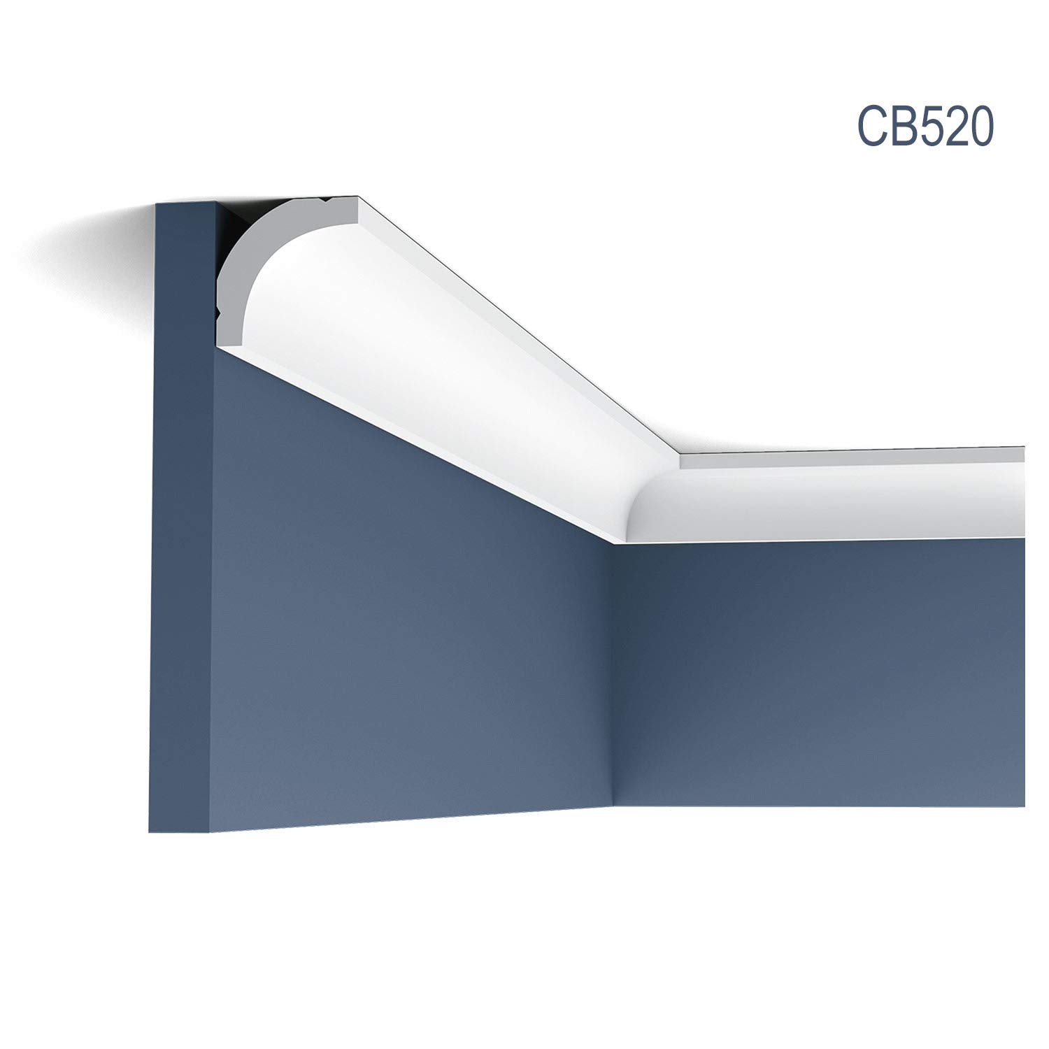 Orac Corniches CB520N-box-10 200 cm x 3,5 cm x 3,5 cm Polystyrène extrudé (LDPS) non prétraité 10 moulures / 20 m