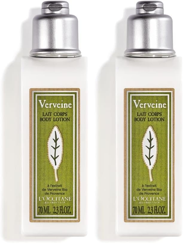 Image of L'Occitane Verbena Body Lotion: Refreshing Lemon Scent | Softening | Moisturizing | With Grape Seed Oil | Shea Butter & Organic Verbena Extract | Vegan (Pack of 2)