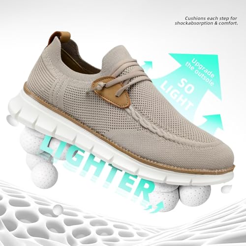 Image of Mens Casual Loafers Shoes Slip On Fashion Walking Dress Sneakers Business Oxfords Work Lightweight Soft Sole Zapatos