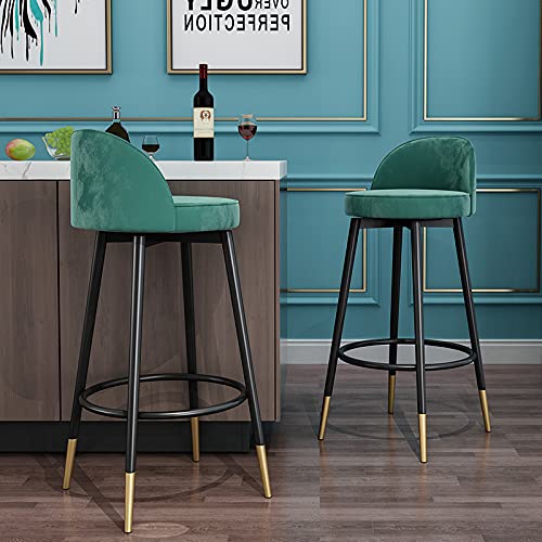 Ensemble de 2 tabourets de bar robustes de 75cm avec capacité de 440 Lbs vert - 3
