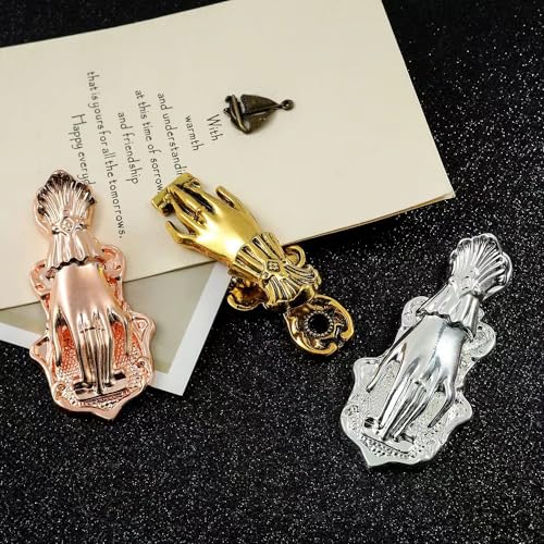 Lady's Hand Shaped Metal Paper Clip Binder - Vintage Bullet Journal Page Holder - Book Clips Decorative Traveler's Notebook Accessories - Clamps for Office Home DIY Use - Gold image 5