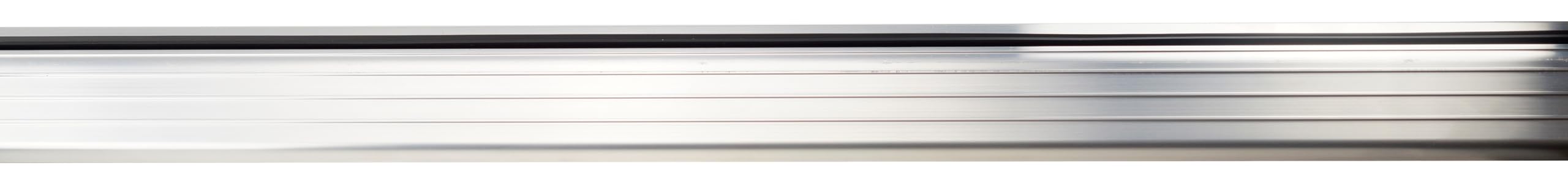 Seuil de Porte Aluminium 93cm Joint Noir Recoupable | Profilé de transition, anti-froid et poussière, idéal intérieur, montage facile