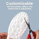 Wolblix Shoe Insoles for Men Women, 4D Memory Foam Cloud Insoles, Comfortable and Breathable Massage Shoe Inserts with Arch Support, Trim to Fit All Shoe Types(1Pair-Grey) (SIze: 36-40) gallery image