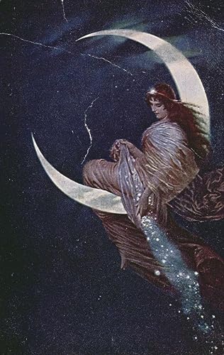 Affiche Toile la Lune par Hermann Kaulbach Graffiti 60x90cm Décoration Murale