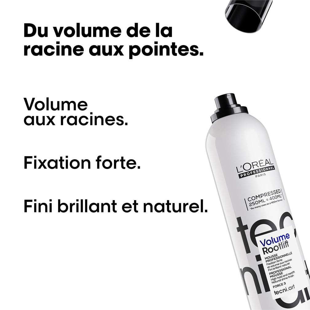 Image secondaire de L'OREAL PROFESSIONNEL - Mousse Coiffante Volume Tecni Art Rootlift - Homme & Femme - Fixation Forte & Longue Durée - N'Alourdit