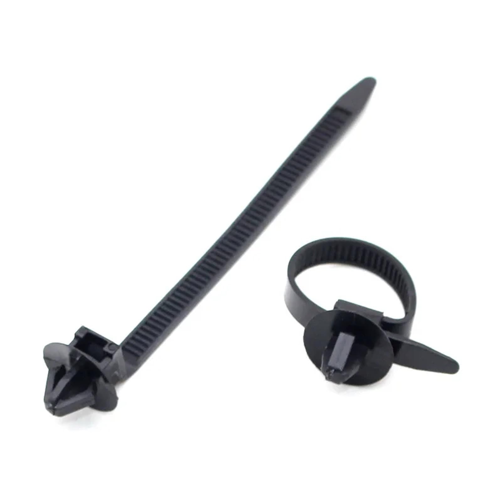 Gjgfjghk 50Pcs Zip Ties 10-100Pcs Car Nylon Black Cable Ties Push Mount Wire Harness Fastener Cable Clamp Clips Ties Management Car Wire Organizers Long Cable Ties(50Pcs)