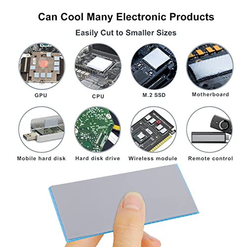 Thermalright Thermal Pad 1mm 12.8 W/mK, 85x45x1.0mm, Non Conductive Heat Resistance, Odyssey Silicone Thermal Pads for PC PS5 PS4 Laptop Heatsink CPU/GPU/CPU/SSD/VRAM/LED Cooler by WENDU - Image 4