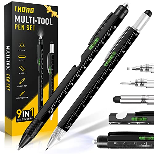 Stocking Stuffers for Men Adults, Gifts for Men 9 in 1 Multitool Pen, Mens Christmas Gifts for Dad, Boyfriend, Grandpa, Husband, Birthday Gifts for Men Who Have Everything, Birthday Gifts for Men
