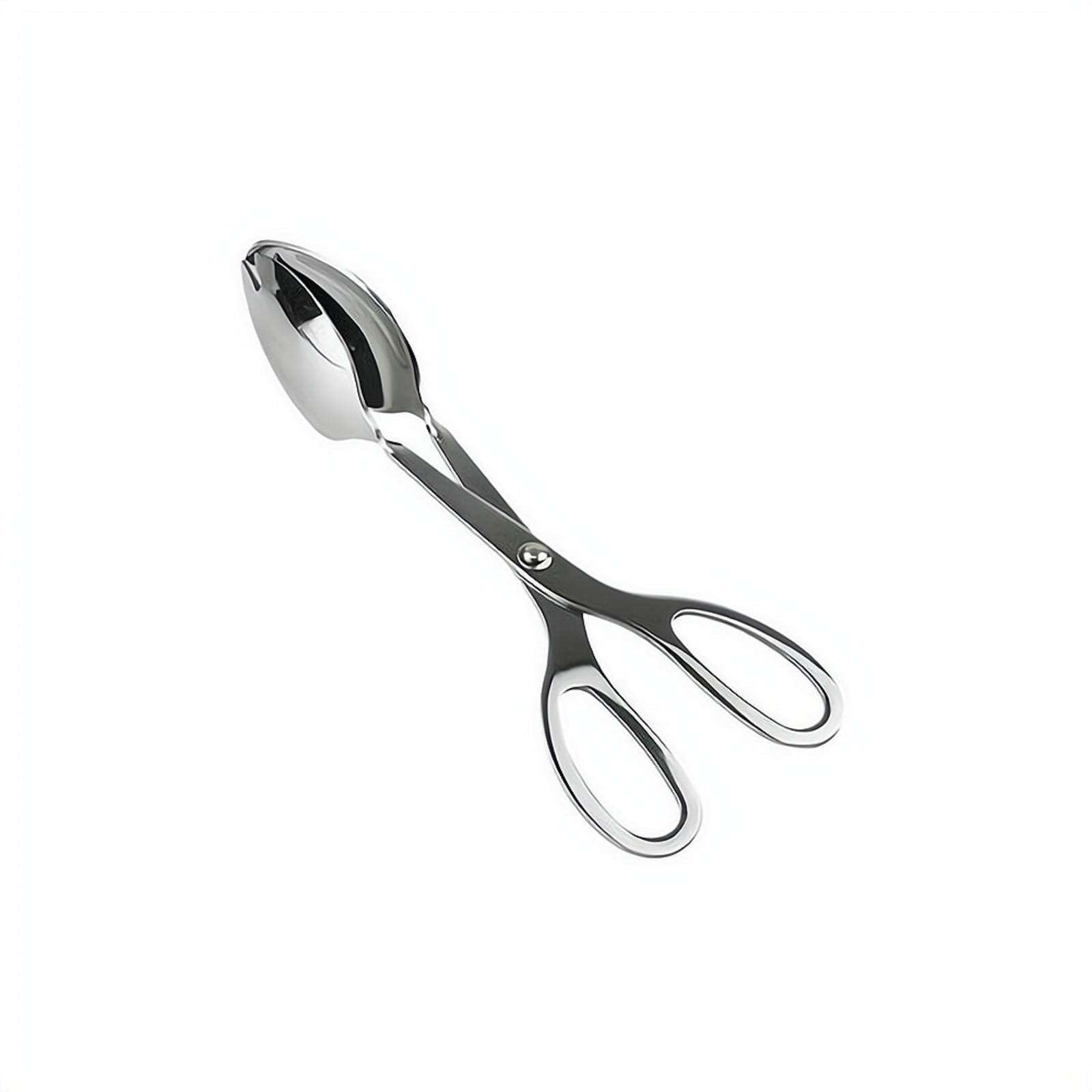 Pince à salade en acier inoxydable pour servir, ustensiles en métal robuste, grande ouverture, outils de cuisine pour salade, fruits, buffet et fêtes