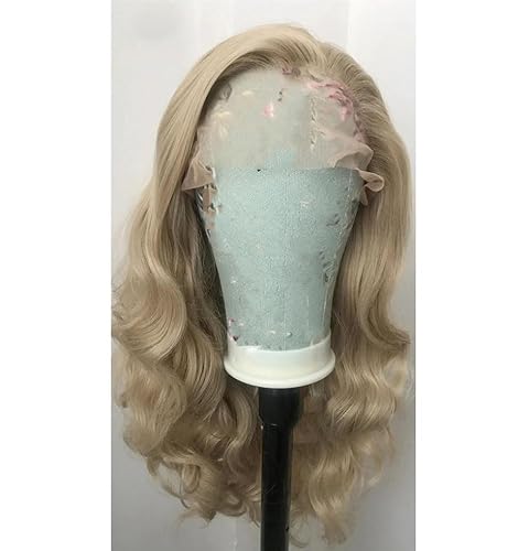 Women's Long Blonde Synthetic Hair Part Lace Front Wigs For